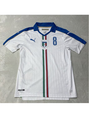 2016 Italy National Team Marchisio #8 Puma Soccer Jersey Away Mens Medium